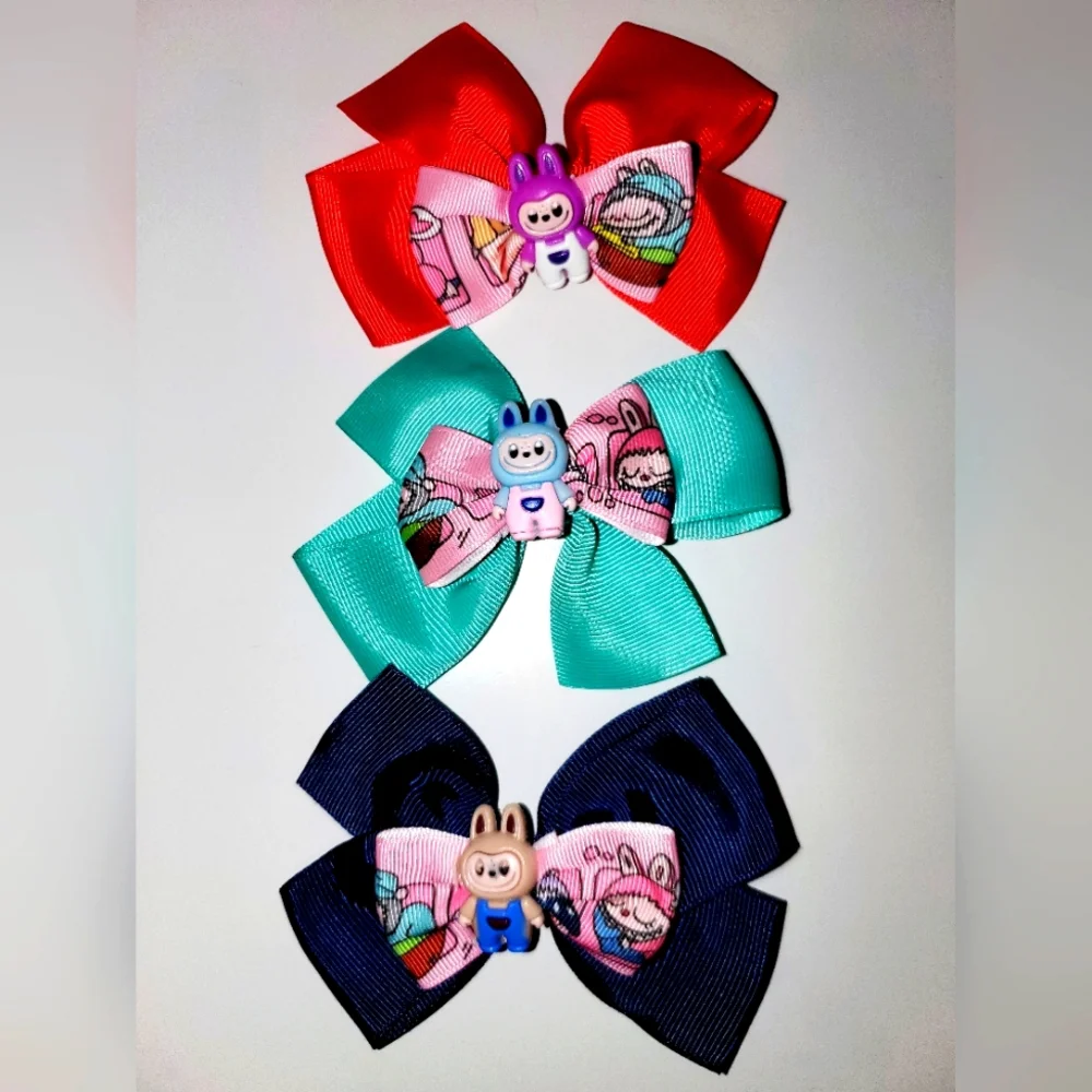 Bundle Of 3 Beautiful Inspired Labubu Monster Alligator Hair Clips NWOT